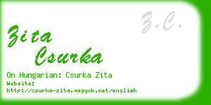 zita csurka business card